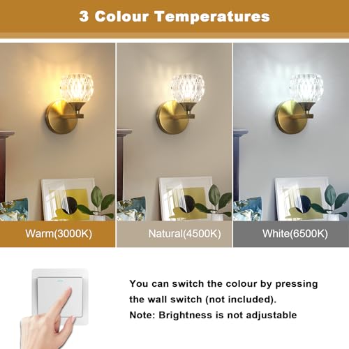 Wall Light - Gold Glass Frame, Tunable