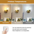 Wall Light - Gold Glass Frame, Tunable