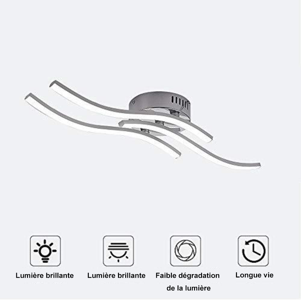 Ceiling Light - Silver Aluminium Frame, Natural Light