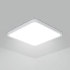Ceiling Light - White Plastic Frame, White Light