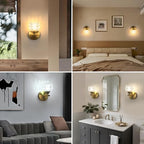Wall Light - Gold Glass Frame, Tunable