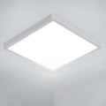 Ceiling Light - White Plastic Frame, White Light