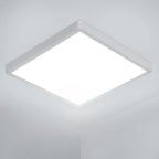 Ceiling Light - White Plastic Frame, White Light