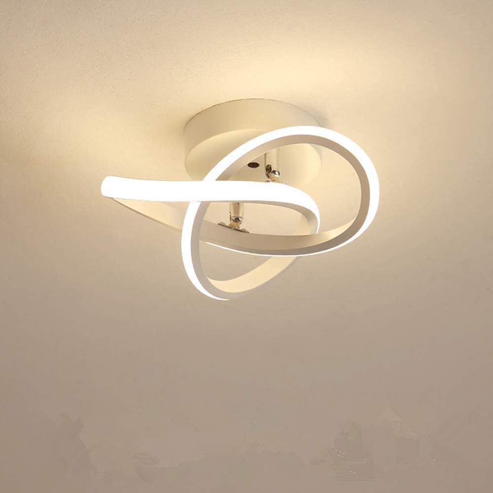 Ceiling Light - White Aluminium Frame, Warm Light
