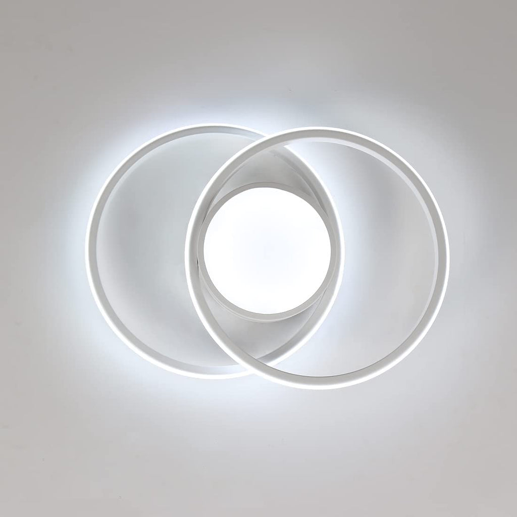 Ceiling Light - White Metal Frame, White Light