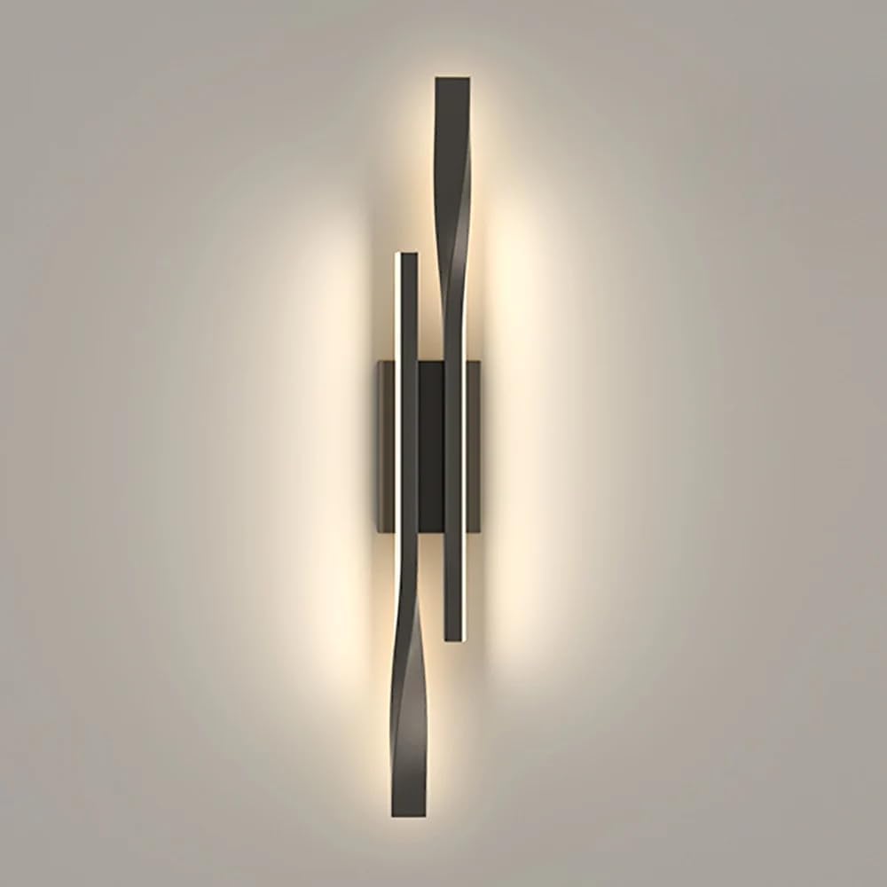 Wandleuchte - Schwarzer Aluminiumrahmen, Warmlicht