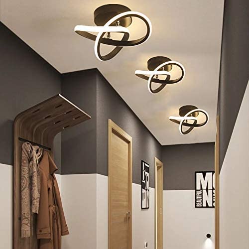 Ceiling Light - Black Aluminium Frame, Warm Light