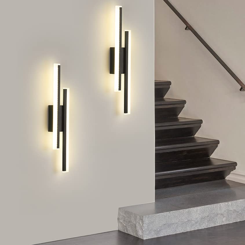 Wall Light - Black Acrylic Frame, Warm Light