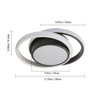 Ceiling Light - Black & White Aluminium Frame, Warm Light