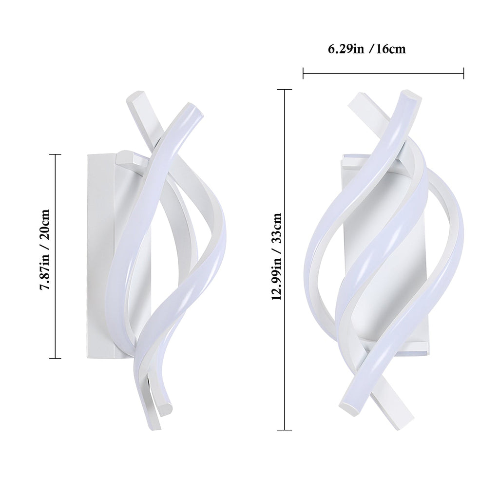 Wall Light - White Aluminium Frame, Warm Light