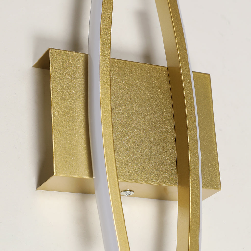 Wall Light - Gold Aluminium Frame, Warm Light