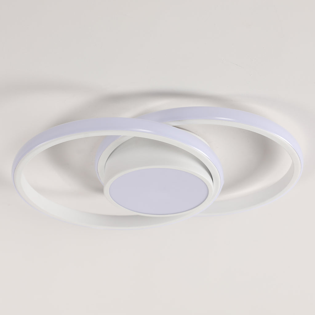 Ceiling Light - White Metal Frame, Natural Light