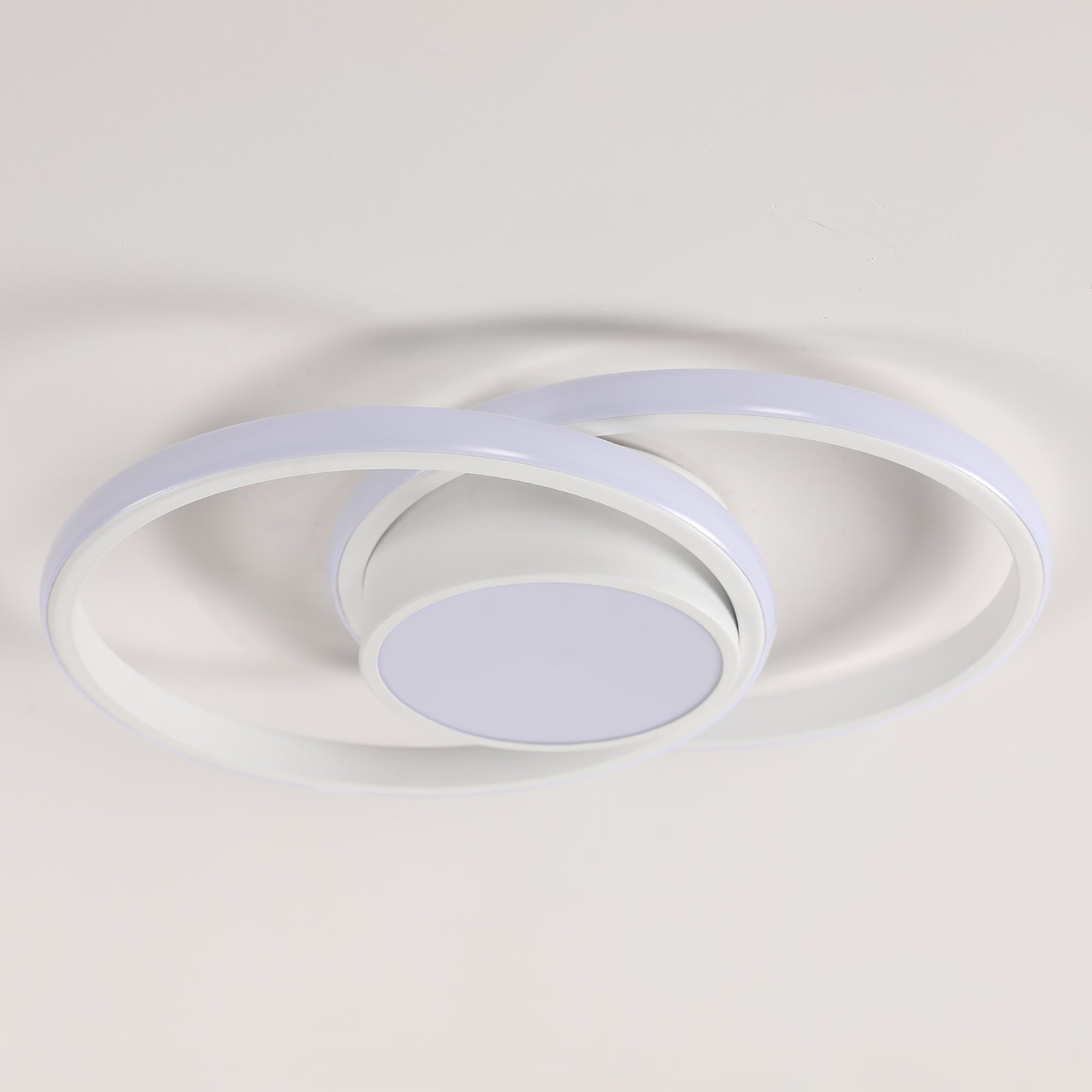 Ceiling Light - White Metal Frame, Natural Light