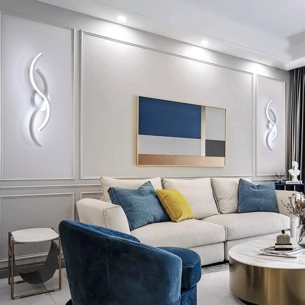 Wall Light - White Aluminium Frame, White Light