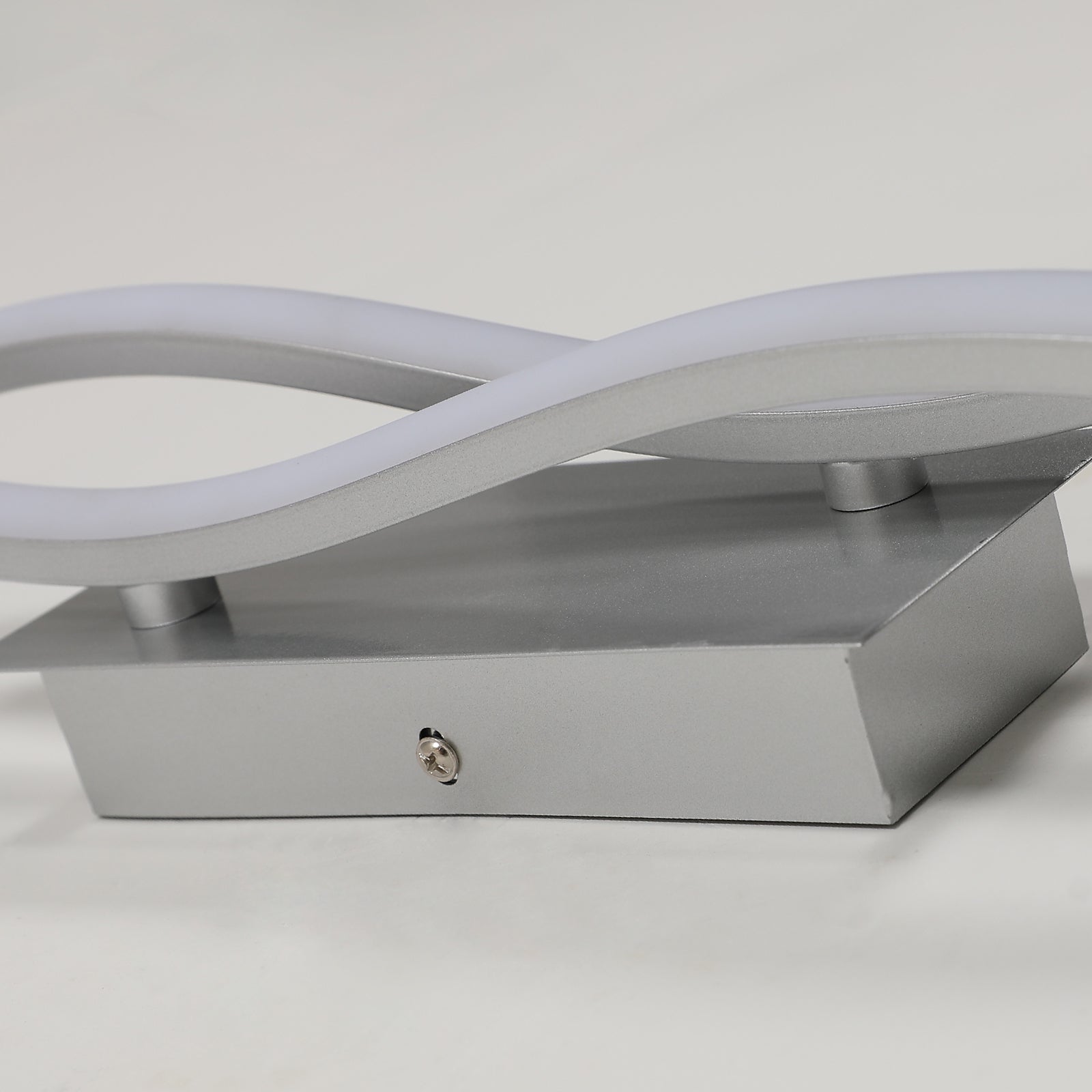 Wall Light - Silver Aluminium Frame, Warm Light