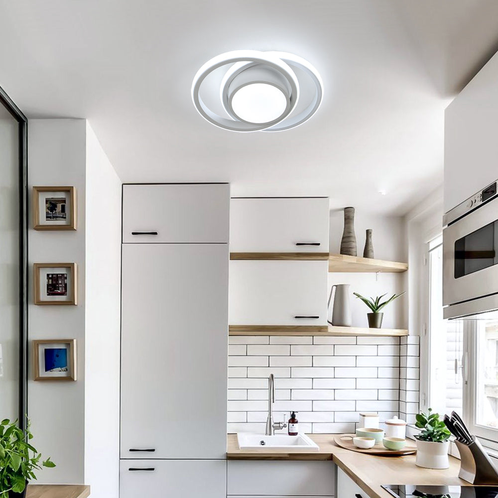 Ceiling Light - White Aluminium Frame, White Light