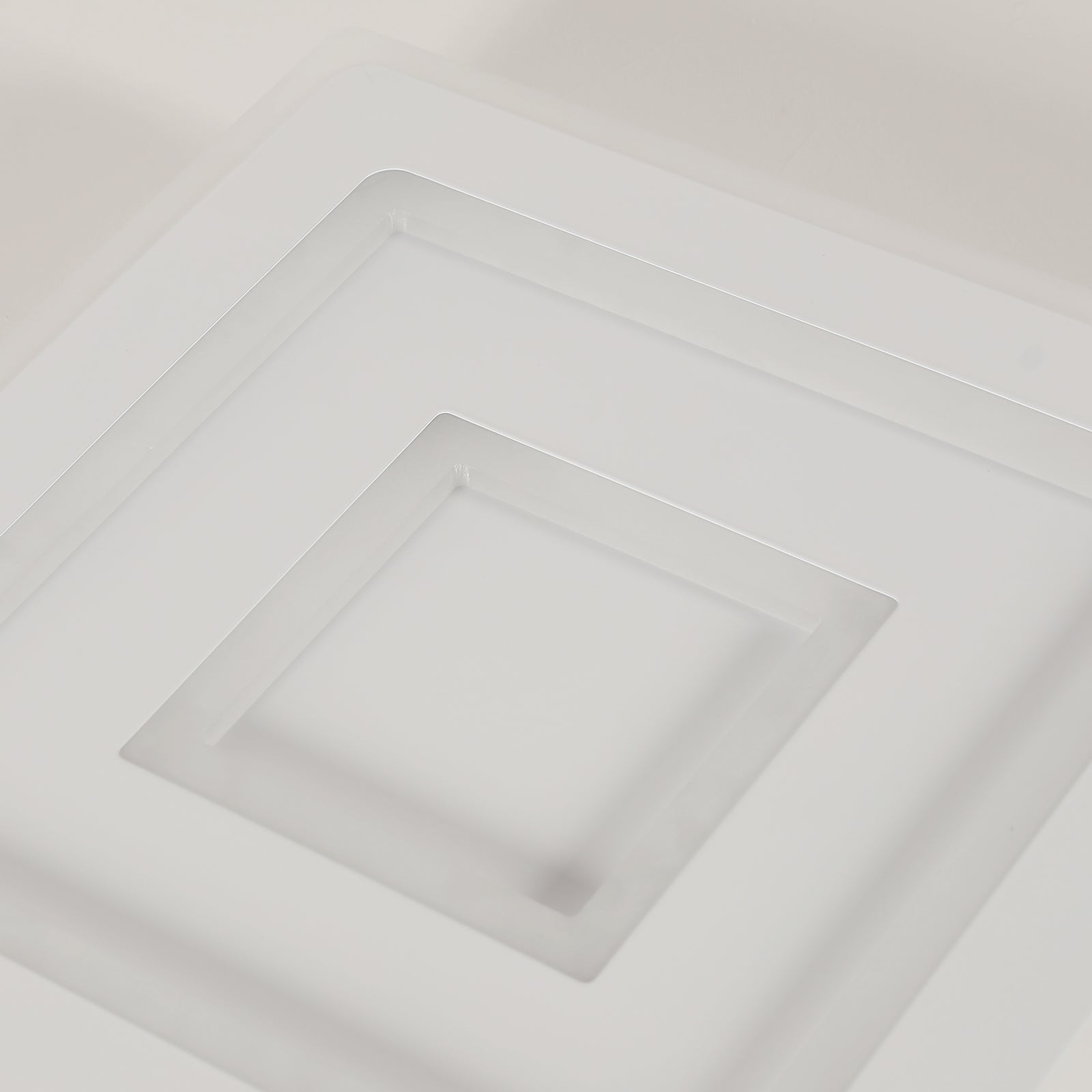 Ceiling Light - White Acrylic Frame, Warm Light