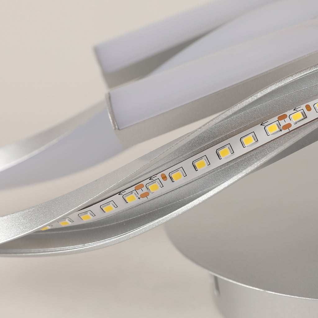 Ceiling Light - Silver Aluminium Frame, Natural Light