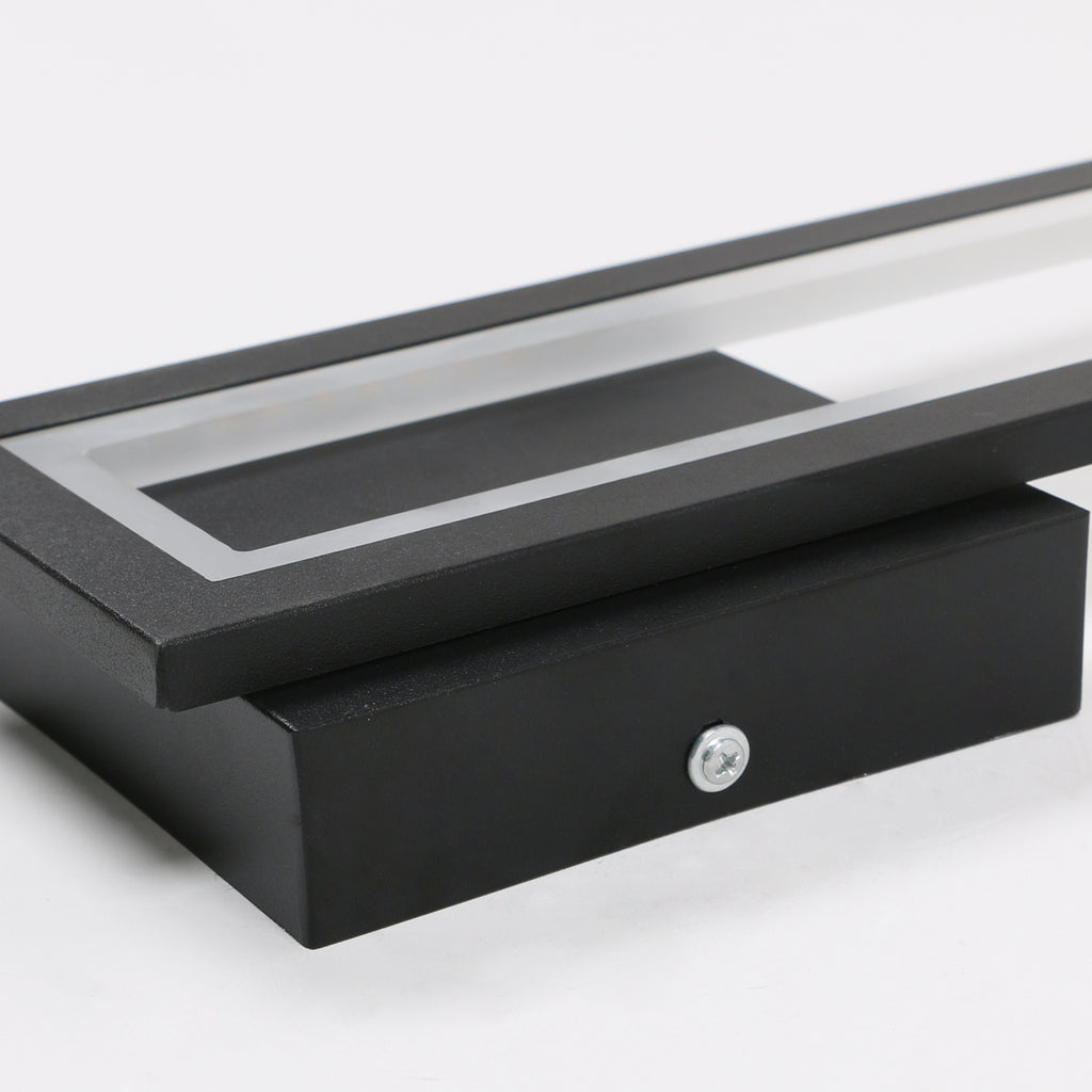 Wall Light - Black Acrylic Frame, White Light