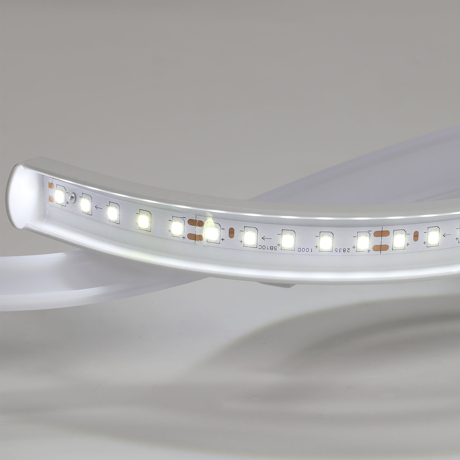Applique da Parete - Struttura in Alluminio Bianco, Luce Bianca