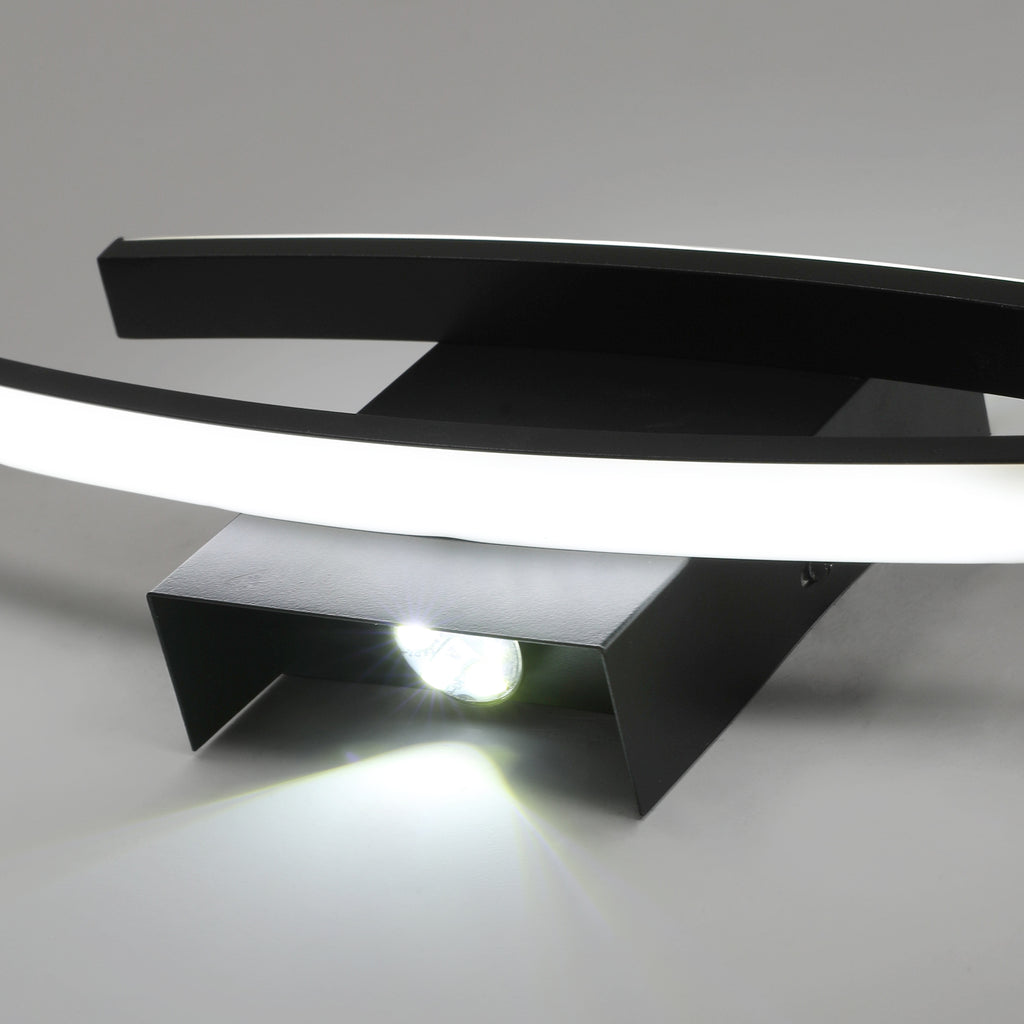 Wall Light - Black Aluminium Frame, White Light