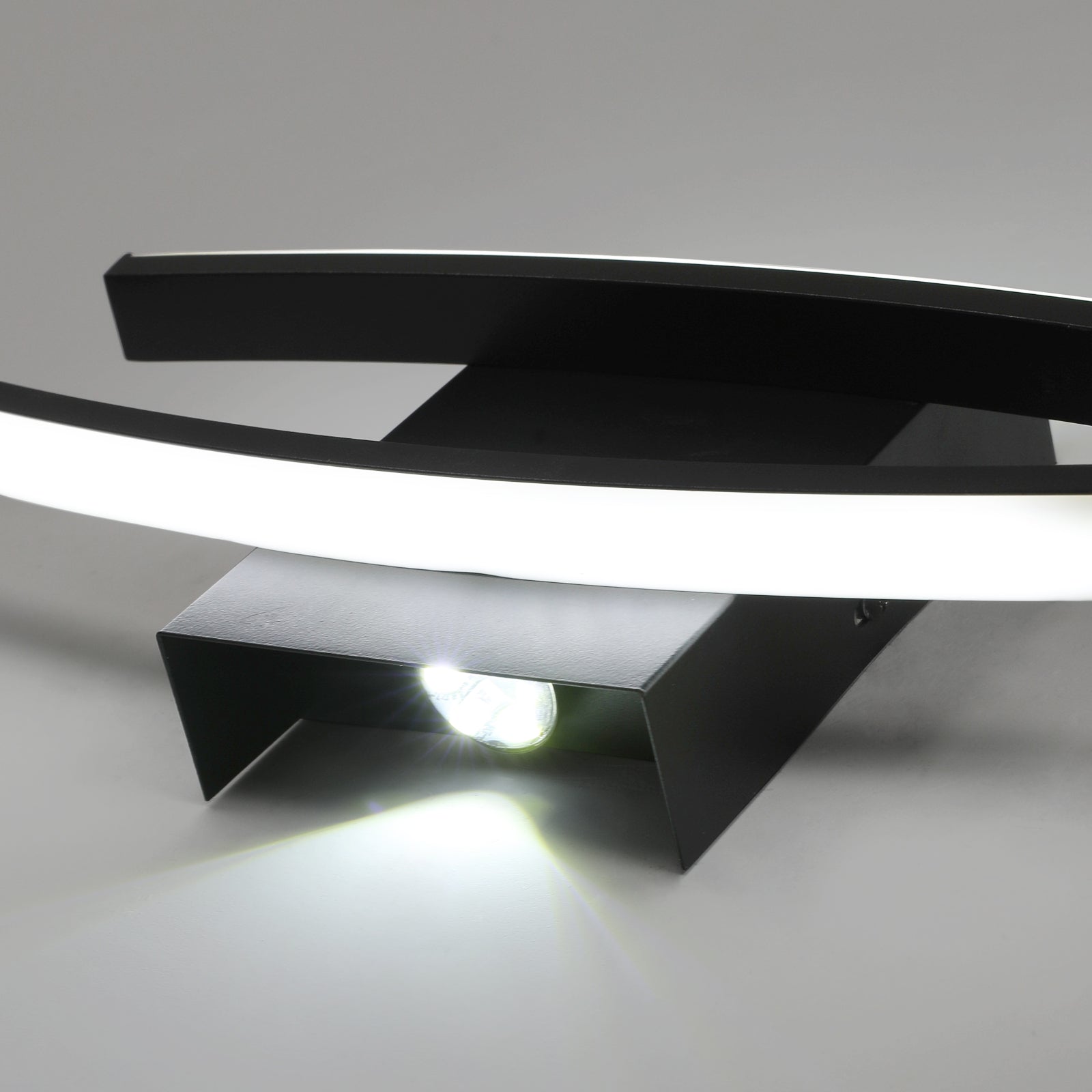 Wall Light - Black Aluminium Frame, White Light