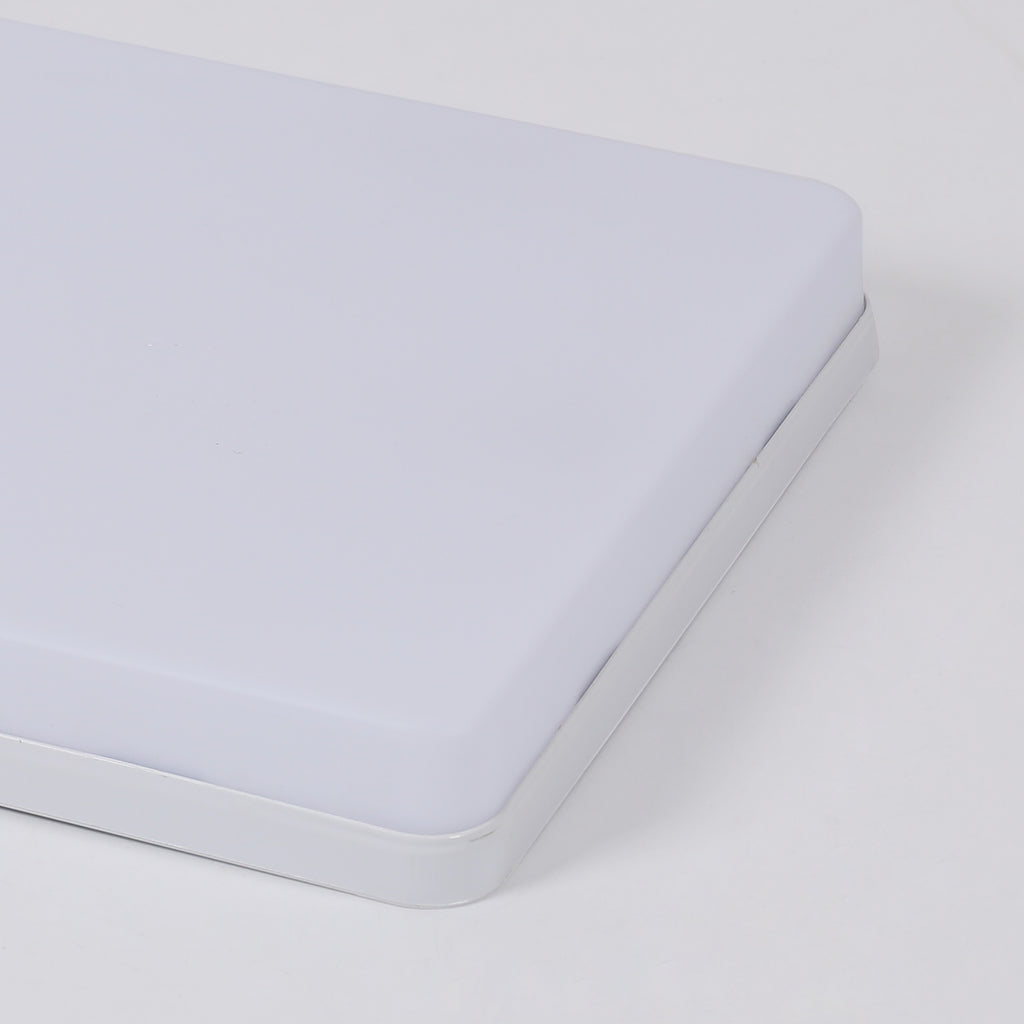 Ceiling Light - White Plastic Frame, Natural Light