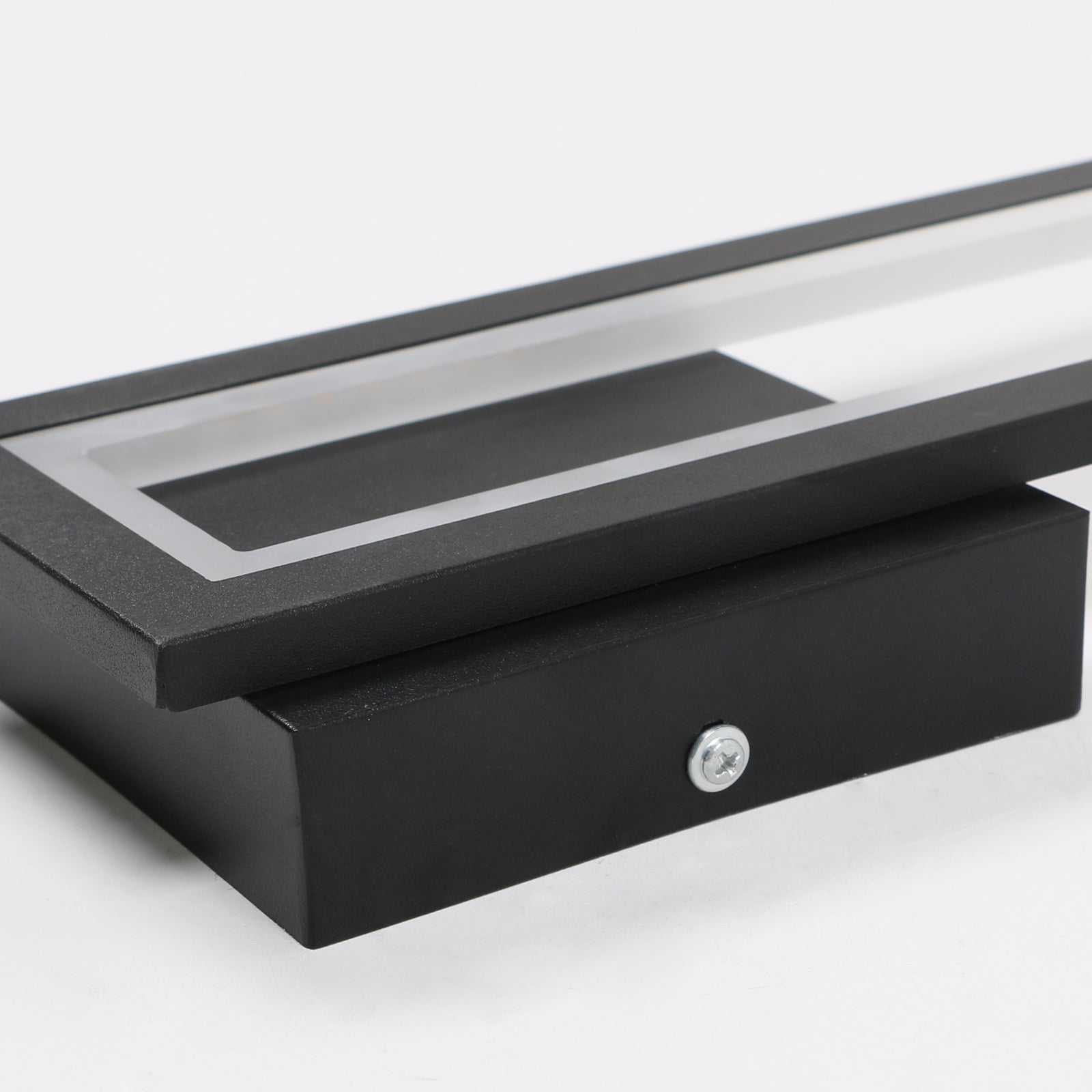 Lampada da Parete - Cornice in Acrilico Nero, Luce Calda