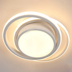 Ceiling Light - White Aluminium Frame, Warm Light