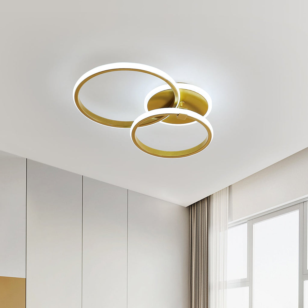 Ceiling Light - Gold Acrylic Frame, White Light