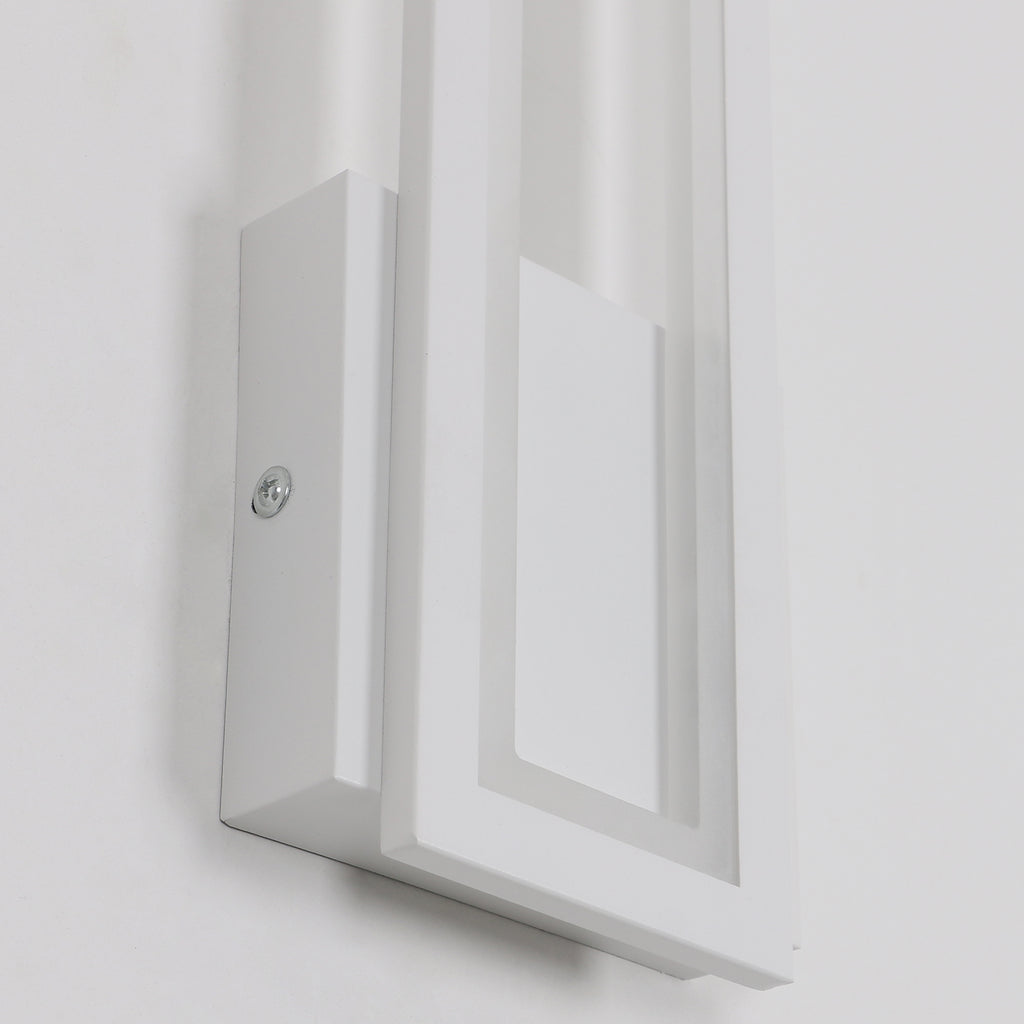 Wall Light - White Acrylic Frame, Warm Light