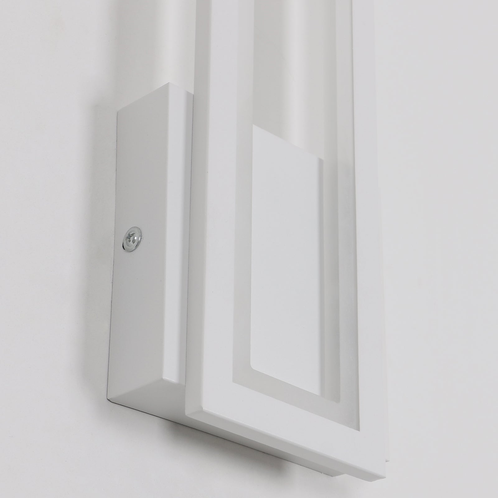 Wandleuchte – Weißer Acrylrahmen, Warmes Licht