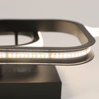 Ceiling Light - Black Aluminium Frame, Warm Light