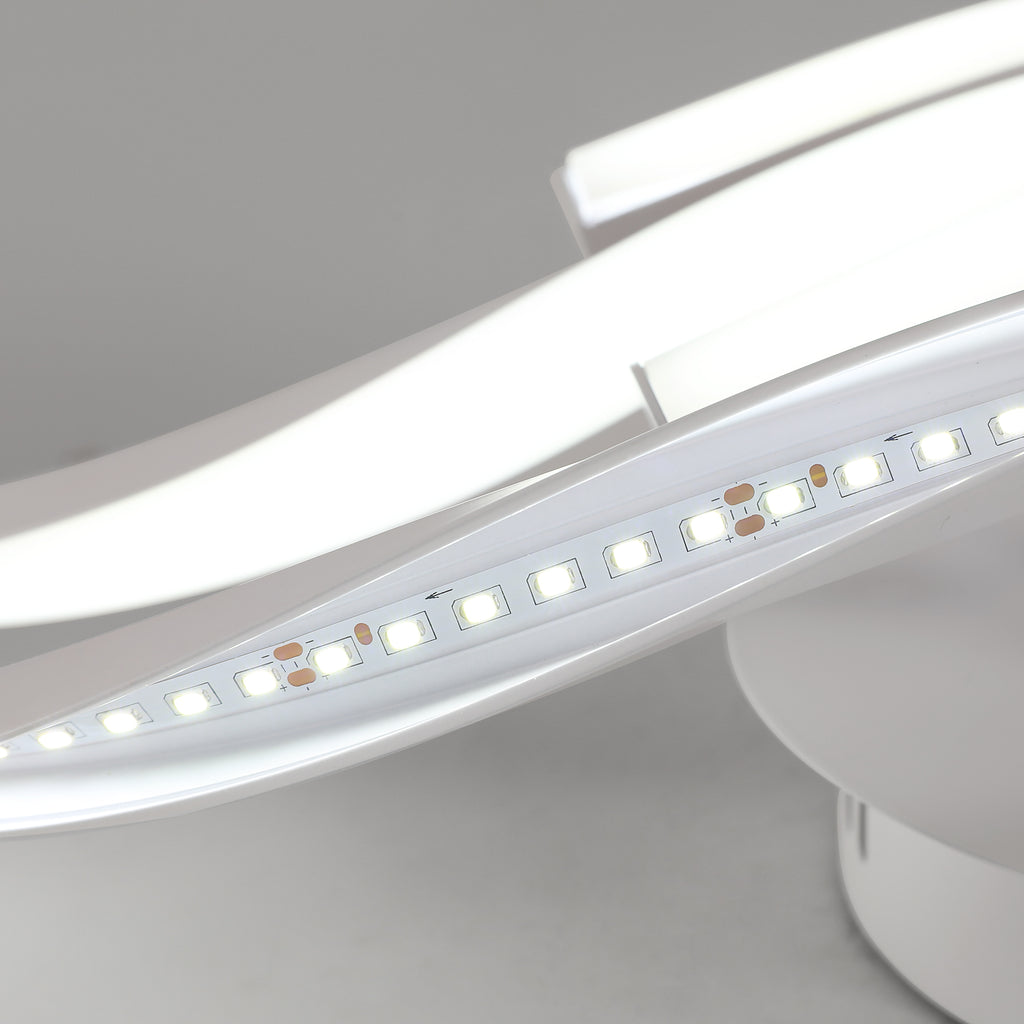 Plafoniera - Struttura in alluminio bianco, Luce bianca
