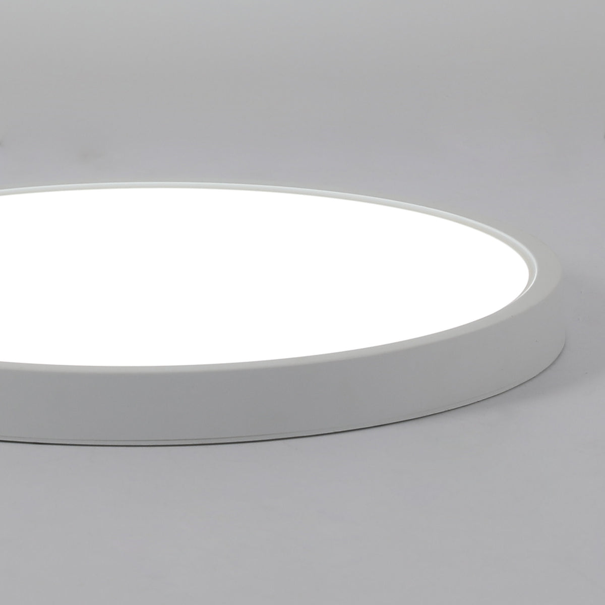 Ceiling Light - White Plastic Frame, White Light