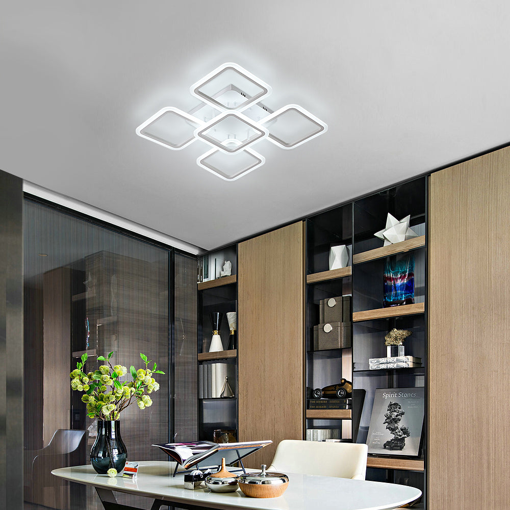 Ceiling Light - White Acrylic Frame, White Light