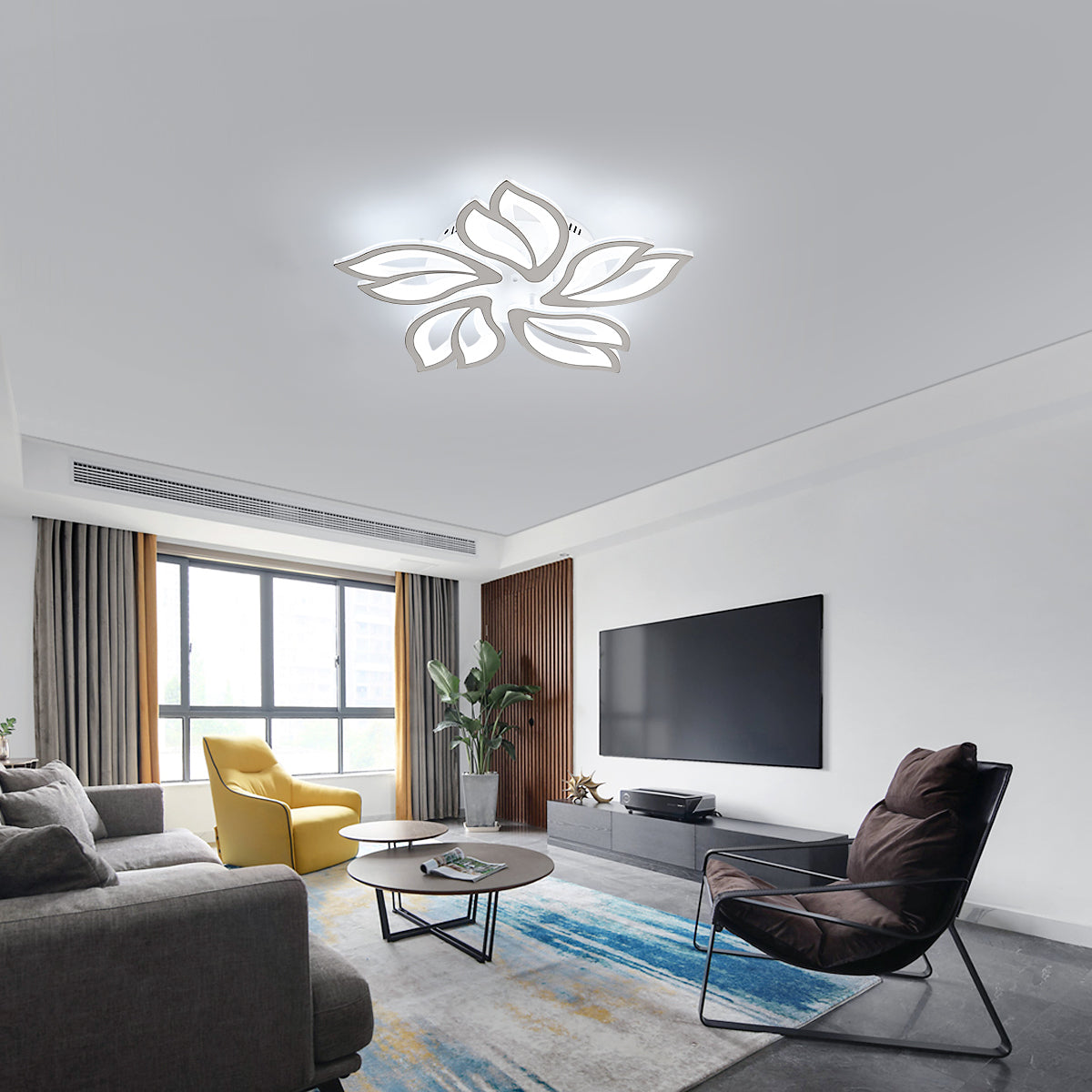 Ceiling Light - White Acrylic Frame, Tunable and Dimmable