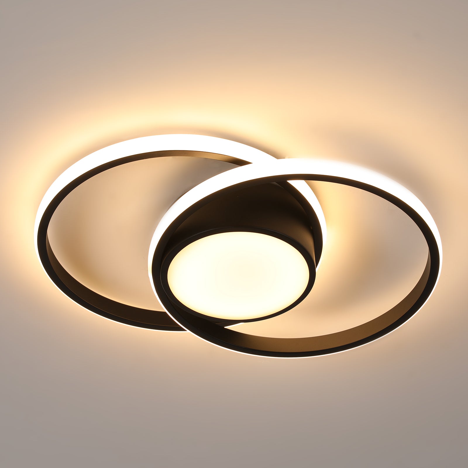 Ceiling Light - Black Metal Frame, Tunable and Dimmable