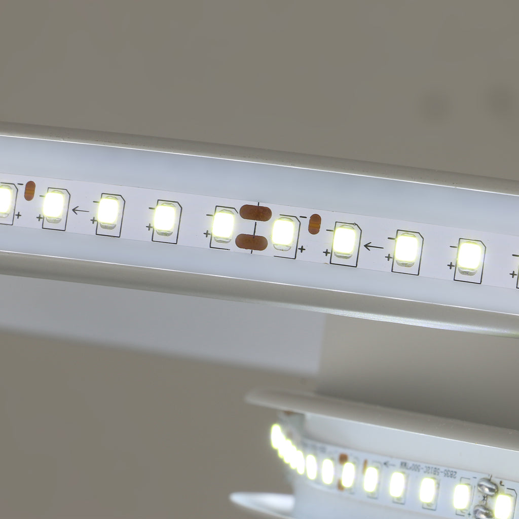 Ceiling Light - White Metal Frame, White Light