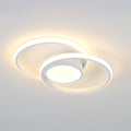 Ceiling Light - White Metal Frame, Warm Light