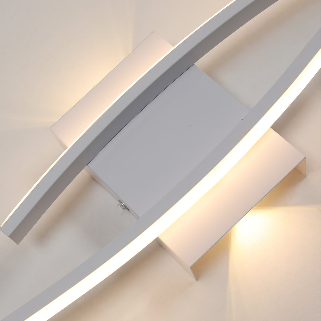 Wall Light - White Aluminium Frame, Warm Light