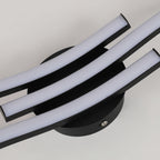 Ceiling Light - Black Aluminium Frame, Warm Light