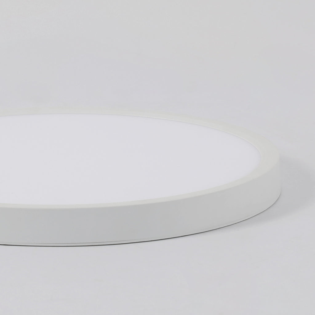 Ceiling Light - White Plastic Frame, Warm Light