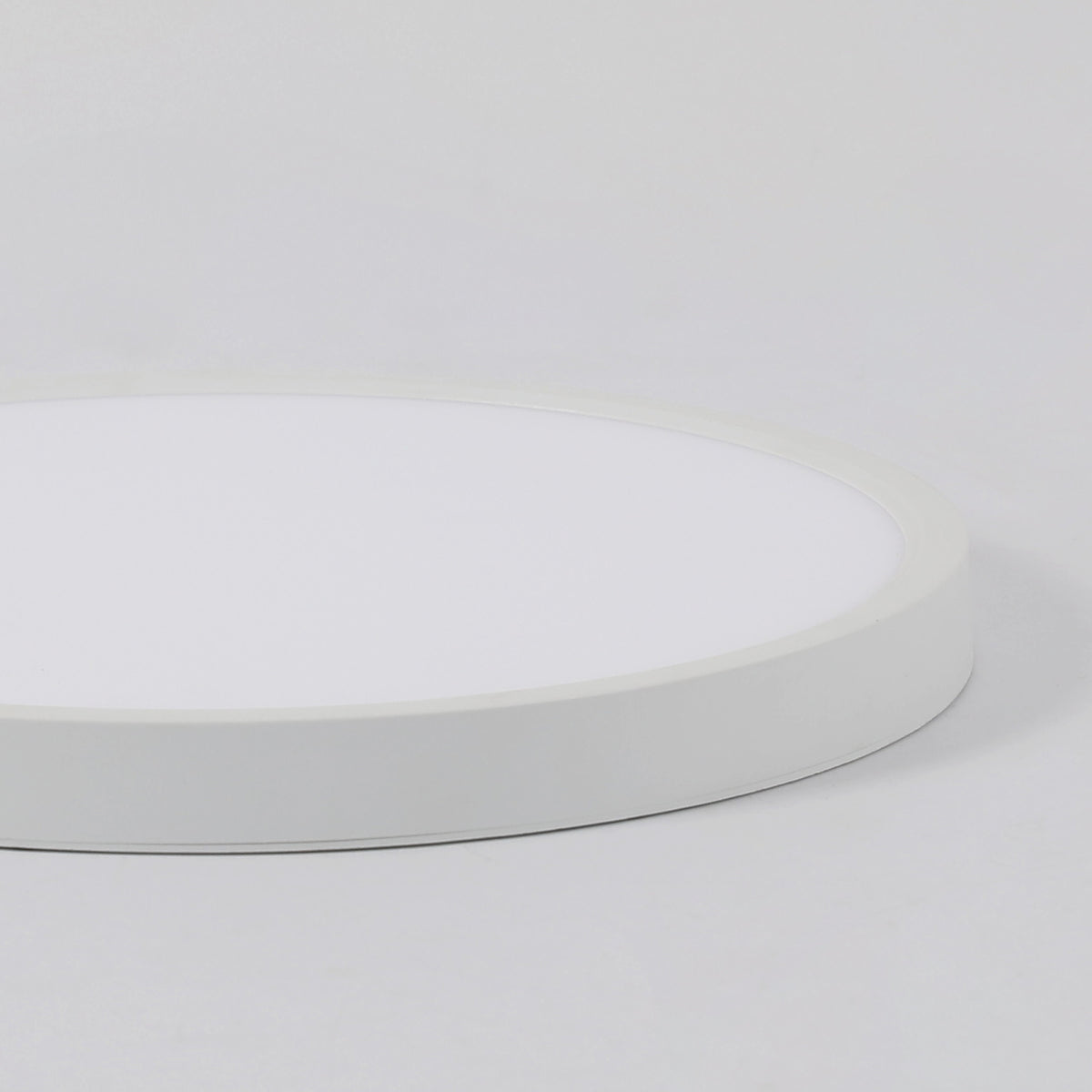 Ceiling Light - White Plastic Frame, Warm Light
