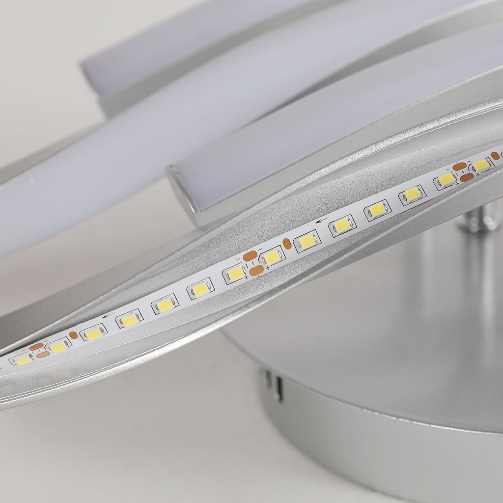 Ceiling Light - Silver Aluminium Frame, White Light