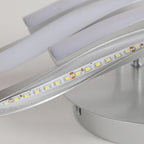 Ceiling Light - Silver Aluminium Frame, White Light