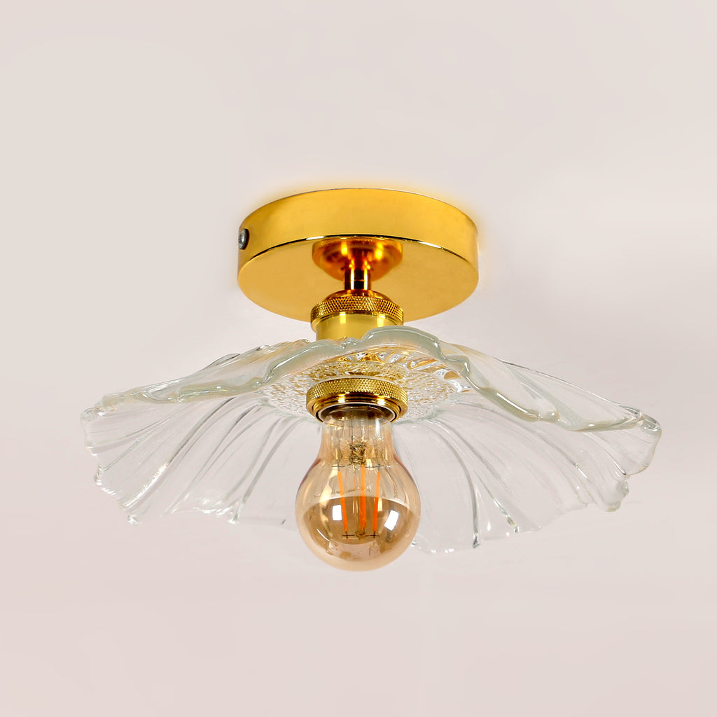 Ceiling Light - Gold Glass Frame