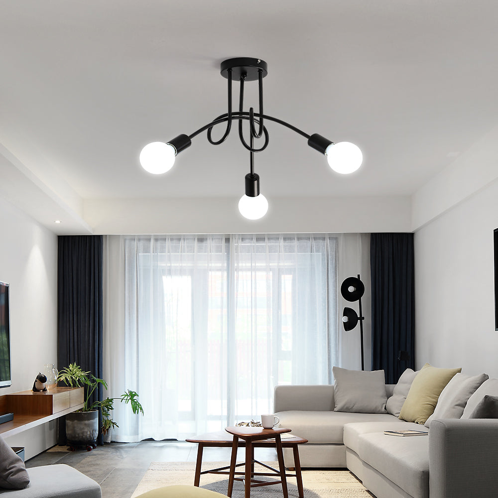 Ceiling Light - Black Metal Frame