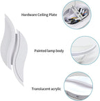 Wall Light - White Acrylic Frame, White Light