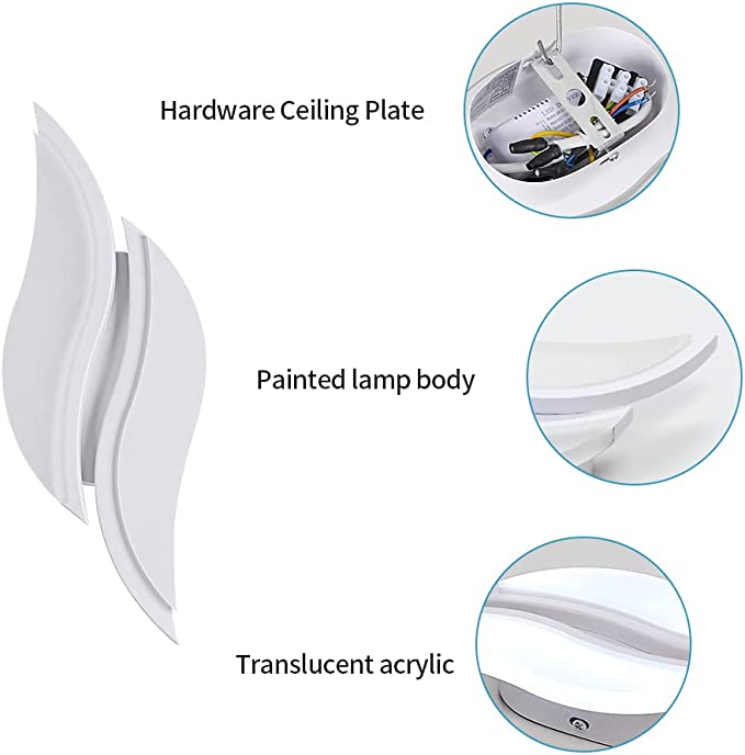 Wall Light - White Acrylic Frame, White Light